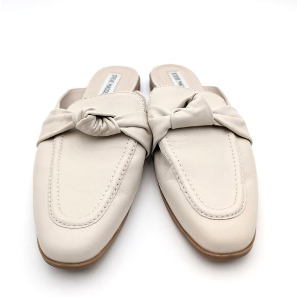 Steve Madden Chart Mule Flats Knotted Strap Women's Cream Size US8M EU38.5 - Picture 2 of 12